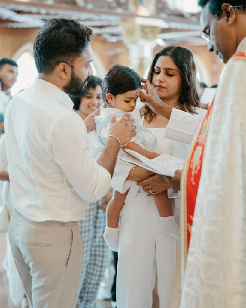 amala paul's family baptism viral photos three