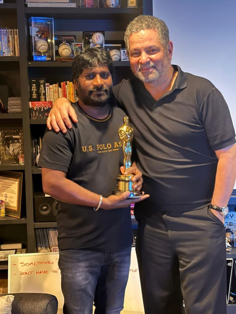 A party at the home of an Oscar-winning Hollywood celebrity… Nithilan Swaminathan is thrilled!