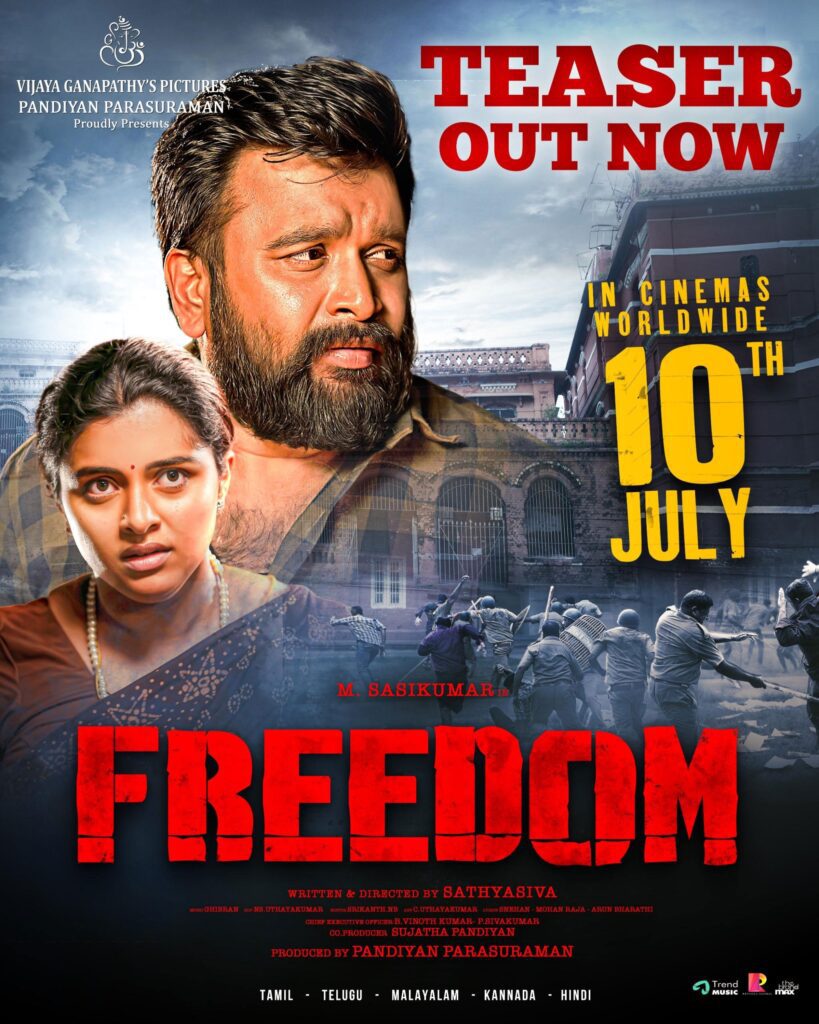 No one can stop your freedom - Sasikumar's 'Freedom' teaser..!